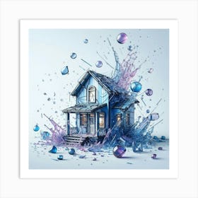 House In Water Art Print