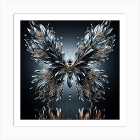 Butterfly With Crystals Art Print