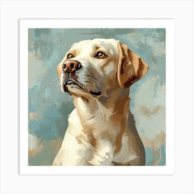 Labrador Retriever Calm Oil Painting Art Print