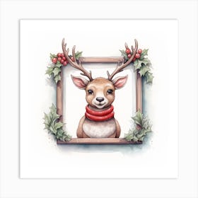 Deer In A Frame Art Print