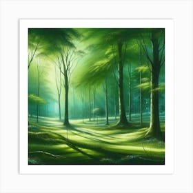 Green Forest 10 Art Print