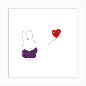 Miffy X Banksy Art Print