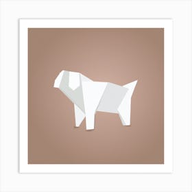 Origami Dog Art Print