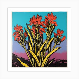 Kangaroo Paw 1 Pop Art Illustration Square Art Print