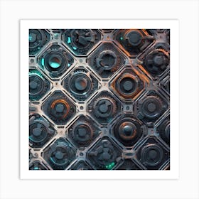 Futuristic Background Art Print