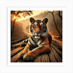 Tiger In The Forest 1 Art Print