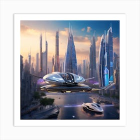 Futuristic Cityscape 3 Art Print