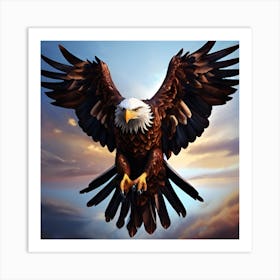 Eagle In Flight Art Print