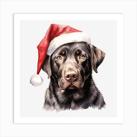 Christmas Labrador 1 Art Print