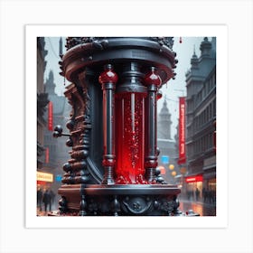 Blood Fountain Art Print