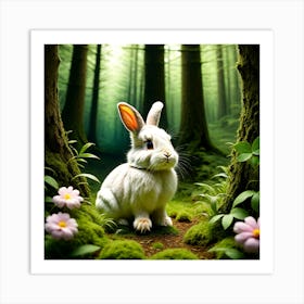 Rabbit In The Forest 19 Art Print