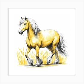 Horse In The Field 2 Art Print