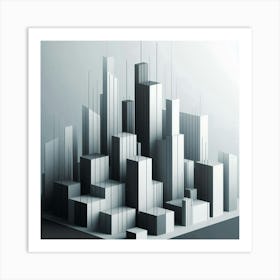 Abstract Cityscape 31 Art Print