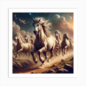 Horses In The Sky 1 Art Print