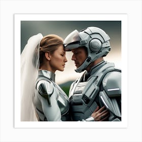 'The Bride And Groom' Art Print