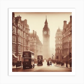 London Street Scene 1 Art Print