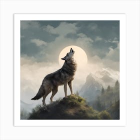 Howling Wolf 1 Art Print