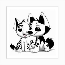 Cute Dalmatian Puppies Art Print