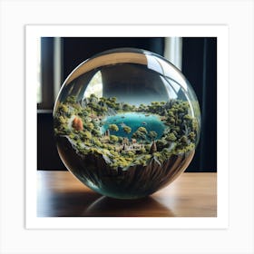 Landscape In A Glass Ball Art Print