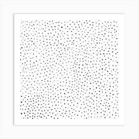 Dotted Black And White Square Art Print