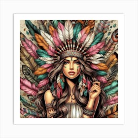 Indian Girl Art Print