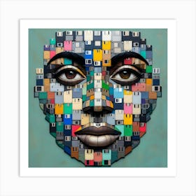 Floppy Disk Face Art Print