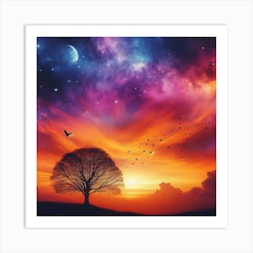 Tree In The Sky 31 Art Print