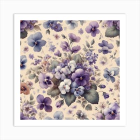 Violets 6 Art Print