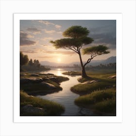 Landscape Painting 1 Art Print