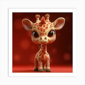 Cute Giraffe 19 Art Print