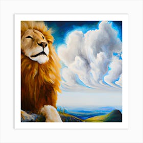 Lion In Nature Art Print