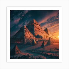 Pyramids Of Giza 3 Art Print