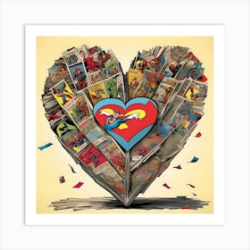 Heart Of Comics Art Print