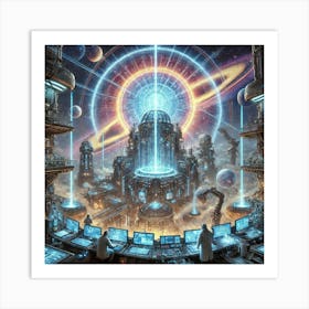 A Highly Detailed Science Fiction Illustration Sho 1 1 Art Print