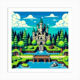 8-bit castle 2 Art Print