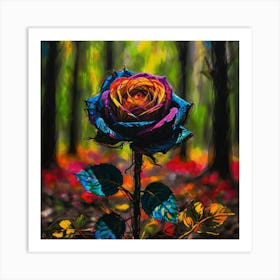 Rose In The Forest Art Print