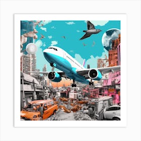 High Contrast Surreal Collage Art Print