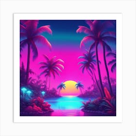 Hawaiian Sunset Art Print