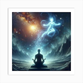 Meditating Man Art Print