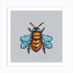 Bee Pixel Art 1 Art Print