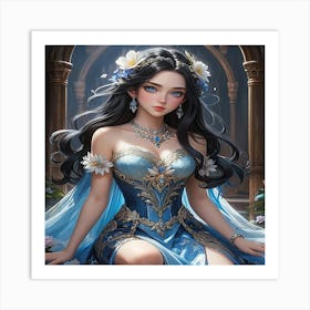 Mermaid Princess Art Print