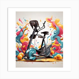 Elliptical Exercise Bike Art Print