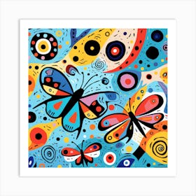 Butterflies In The Sky 2 Art Print