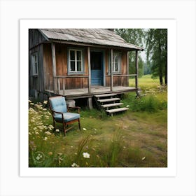 Cabin In The Woods Art Print