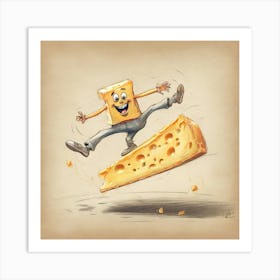 Cheese Cartoon Art Print