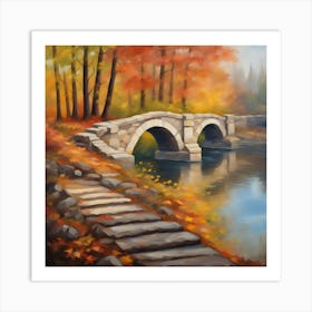 Autumn Bridge Art Print