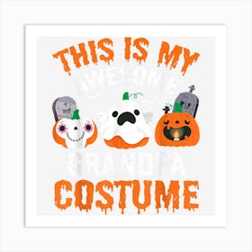 Scary Ghost Pumpkin Tomb This Is My Awesome Grandpa Costume Art Print