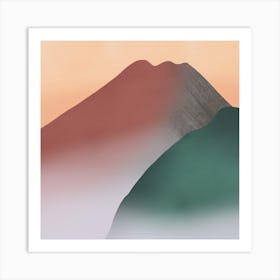 Volcanic Mountain Square Art Print