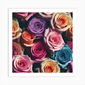 Colorful Roses 36 Art Print