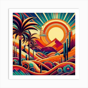 California Sunset Art Print